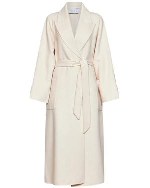 Kaos Belted Wrap Coat - White
