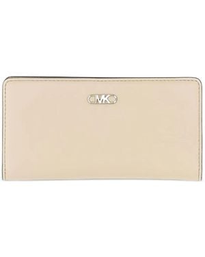 MICHAEL Michael Kors Zip-Around Wallet - Natural