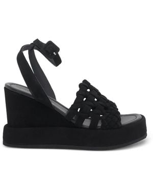 Paloma Barceló Ulla Woven Buckle Ulla Sandals - Black