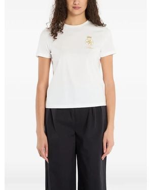 Tommy Hilfiger Crest-Print T-Shirt - White