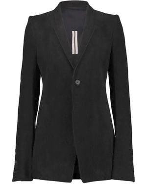 Rick Owens Corduroy Button Blazer - Black