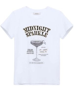 Dorothee Schumacher Midnight Sparkle Printed Short-Sleeve T-Shirt - White