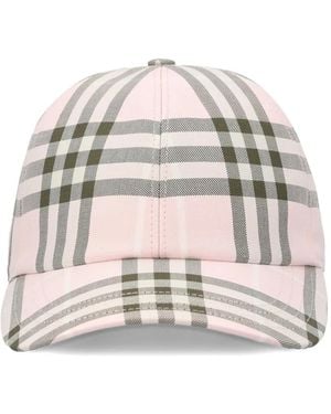 Burberry Nova Check Cotton Baseball Cap - Gray
