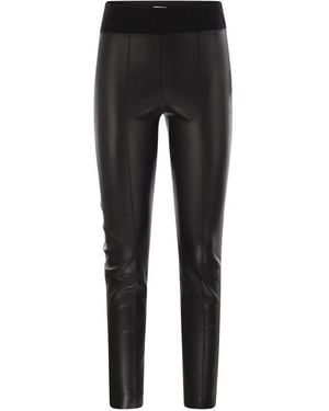 Brunello Cucinelli Leather Leggings - Black