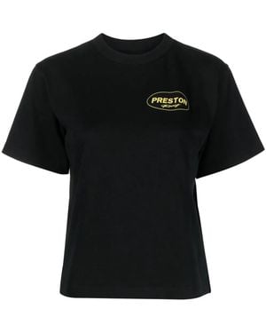 Heron Preston Racing Logo-Print T-Shirt - Black