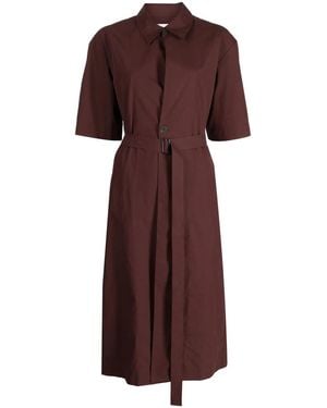 Studio Nicholson Vestido Camisero Lugana Cruzado - Morado
