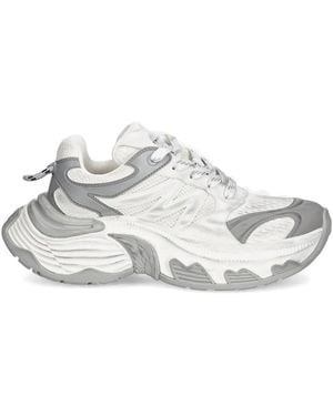 Miss Sixty Textured-Platform Sneakers - White