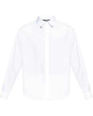 Jacquemus Logo-embroidered long-sleeve shirt - Weiß