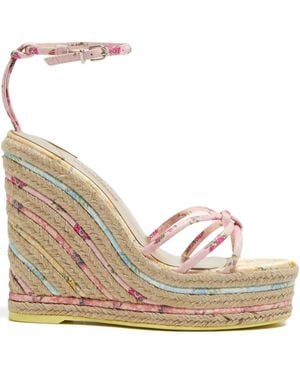 Sophia Webster X Love Shack Fancy 140Mm Alina Sandals - Natural