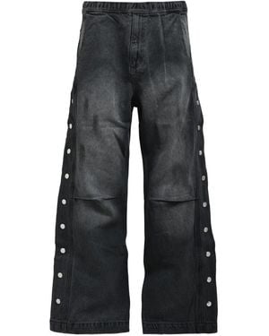 BREATH Button-Embellishment Jeans - Blue