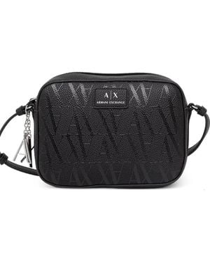ARMANI EXCHANGE Logo Shoulder Bag - Black