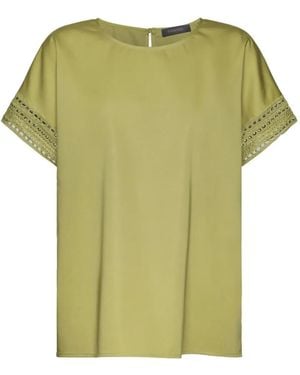 Elena Miro Lace-Trim Top - Green