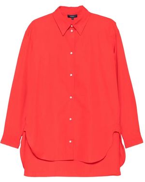 Soeur Chemise Grenade À Ourlet Incurvé - Rouge