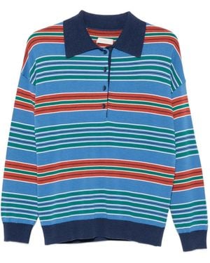 Faithfull the Brand Polo Oversize À Rayures - Blue