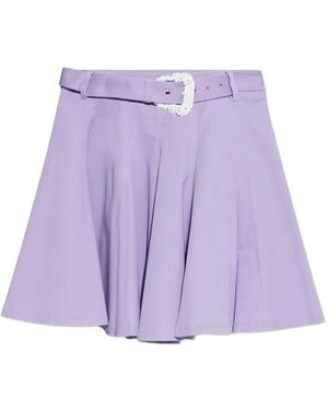 Versace Jeans Couture A-Line Belted Skirt - Purple