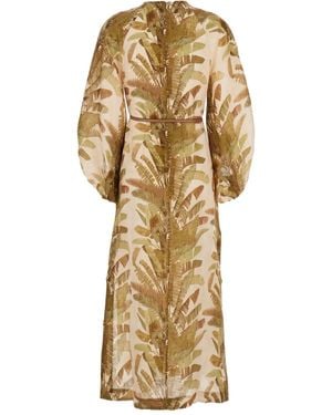 Zimmermann Ascension Linen Tunic Midi Dress - Natural