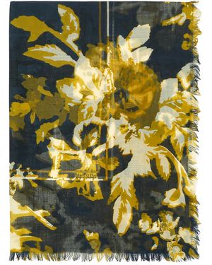 Marc O' Polo Schal Mit Blumen-Print - Gelb