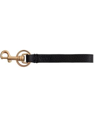Yu Mei Logo-Embossed Leather Key Chain - White