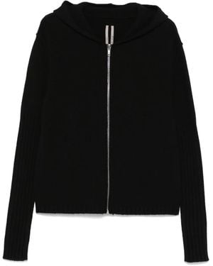 Rick Owens Zipped Hoodie - Black