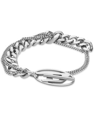 DIESEL Bracelet Multichaîne Oval D - White
