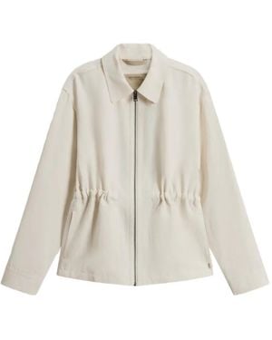Woolrich Drawstring Zip Overshirt - White