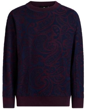 Etro Paisley Jacquard Jumper - Blue