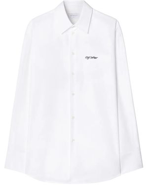 Off-White c/o Virgil Abloh University Cotton-Poplin Oversize Shirt - White