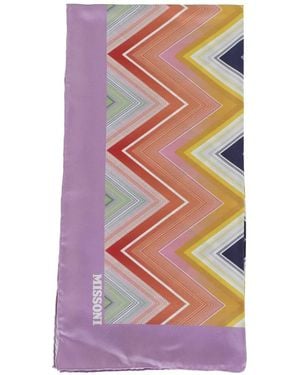 Missoni Zigzag-Print Scarf - Purple