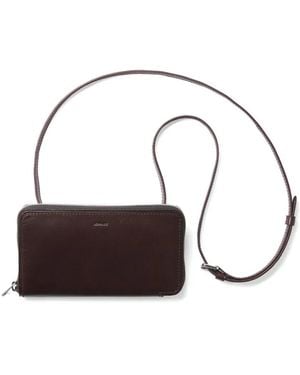 Lemaire Cartera continental con correa de hombro - Marrón