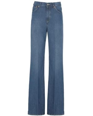 Dondup High-Waisted Wide-Leg Jeans - Blue