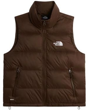 The North Face Quilted Logo-Print Gilet - Brown