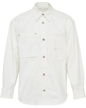WOOYOUNGMI Shacket Back Floral-Print Jacket - White