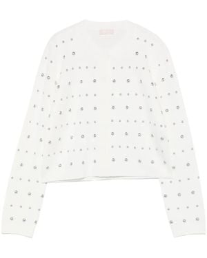 Liu Jo Studded Cardigan - White