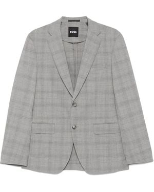 BOSS Checked Suit - Grey