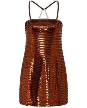 16Arlington Nolo Sequin-Embellished Mini Dress - Brown