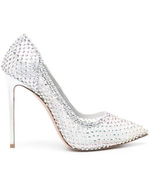 Le Silla Gilda 120Mm Rhinestone-Embellished Court Shoes - White