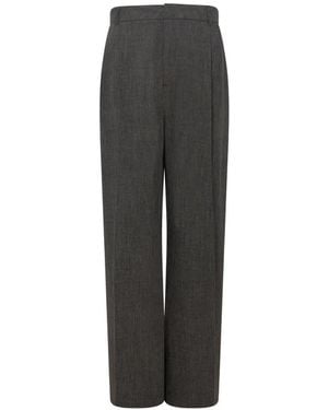 THESTROY Pleated Trousers - Black
