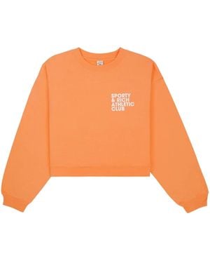 Sporty & Rich Exercise Often Cropped Sweatshirt - Orange