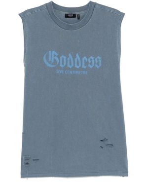 FIVE CM Graphic-Print Vest - Blue