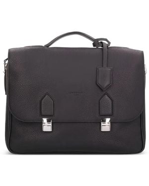 Longchamp Ulysse Leather Briefcase - Black