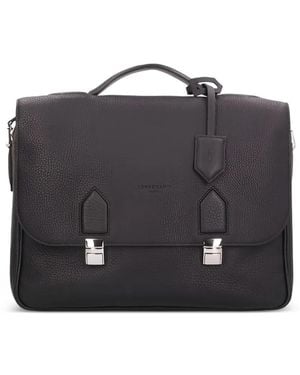 Longchamp Porte-Documents Ulysse En Cuir - Noir