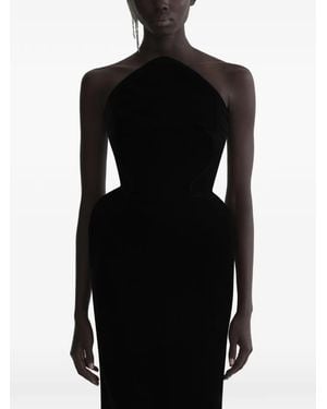 Mugler Velvet Gown Dress - Black