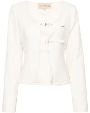 AYA MUSE Giacca Apure Con Fibbia - Bianco