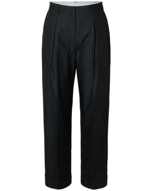 SELECTED Pantaloni Sartoriali Con Pieghe - Nero