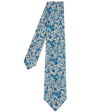 Paul Smith Floral Print Tie - Blue