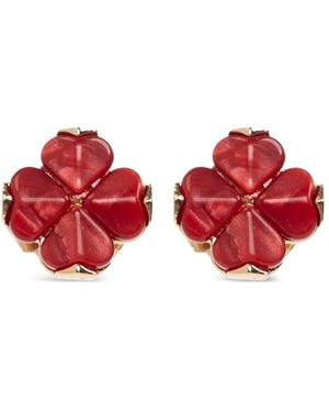 Kate Spade Puces D'Oreilles À Design De Fleur - Red