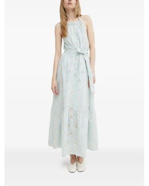 Bruuns Bazaar Woodbine Bb Kaia Eyelet-Embroidered Halter-Neck Maxi Dress - White