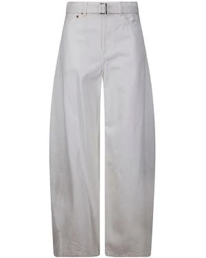 Sacai Belted Denim Trousers - Grey