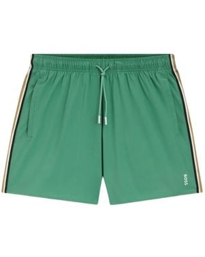 BOSS Zwembroek Met Logodetail - Groen