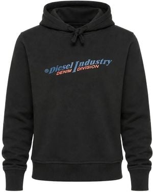 DIESEL Logo-Print Hoodie - Black